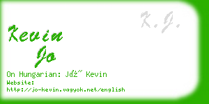 kevin jo business card
